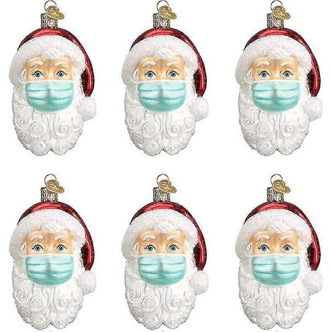 Weihnachtsmann-Anhänger mit Maske, Weihnachtsdekoration, Weihnachtsbaumschmuck, Weihnachtsbaum-Anhänger, Weihnachtsbaumschmuck, Weihnachtsgeschenke (1/5)