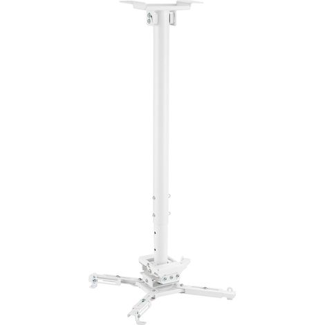 Support plafond vidéoprojecteur, Hauteur 75-115cm, Blanc (1/3)