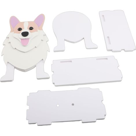 Pot fleur mignon unique forme animal – Plante intérieur extérieur jardin déco corgi blanc, décoration (1/4)