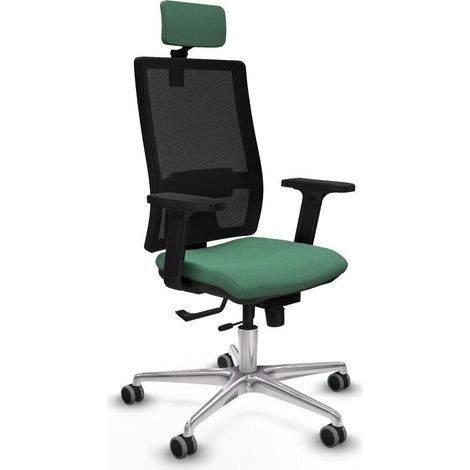 piqueras-y-crespo Chaise de bureau ergonomique vert émeraude (1/3)