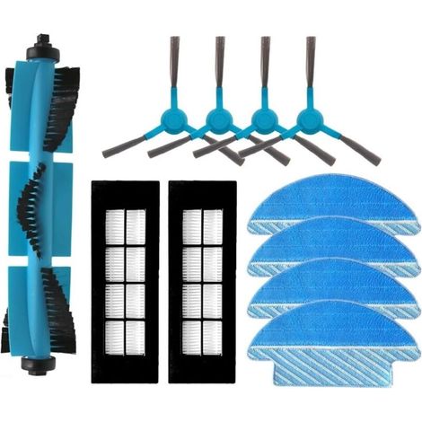 Repuestos para la aspiradora robot Conga 3090: cepillo lateral principal, cepillo giratorio, filtro HEPA, paño de limpieza. (1/4)