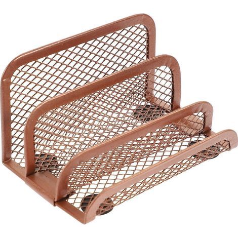 Porte-documents de bureau, étagère à livres délicate, porte-revues vertical pour bureau et maison-9.50X6.00X5.00CM-Rose Gold (1/4)