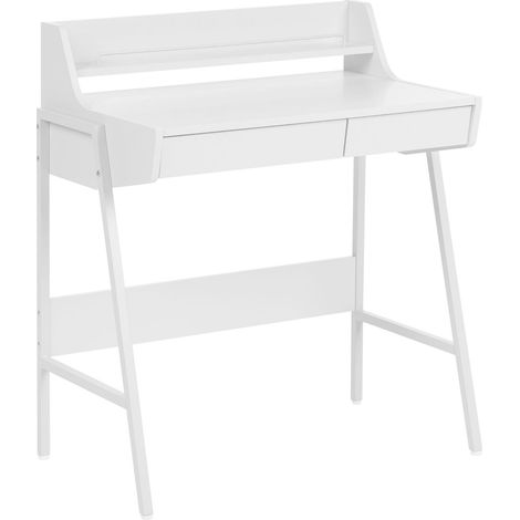Schreibtisch mit Regalaufsatz BROXTON Weiß 77 cm 46 cm (1/5)