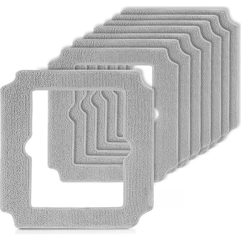 8 Pièces Serpillère Rechange pour Ecovacs Winbot Mini Robot de Nettoyage de Vitres, Microfibre Lingette Robot Lave Vitre pour Ecovacs Winbot Mini avec W-CC02-0012, Réutilisable et Lavable (1/5)