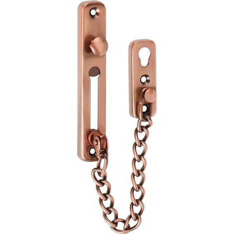 Chaîne de Porte de Sécurité Limiteur de Porte Étroit Verrou de Porte Anti-Vol à Ressort avec Vis pour Porte Interne à Domicile, Finition Noire Matte en Acier Inoxydable, EFD9000-B