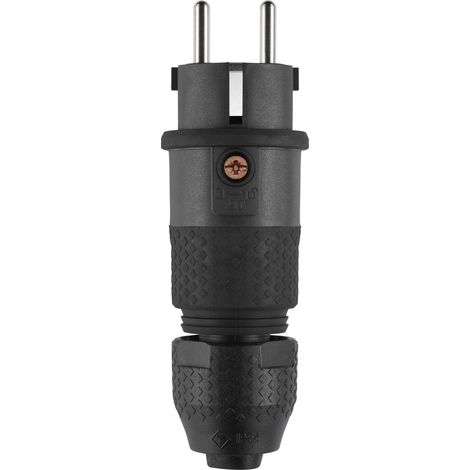 ABL Schutzkontaktstecker 16A 250V Kst IP54 ger sw 16AKunststoff Schraubkl (1/5)