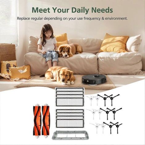 NALOOKAMIC Lot de 23 accessoires ultra-résistants pour aspirateur Roborock S5 S50 S6 Pure E4/Xiaomi Mijia 1s A (1/4)