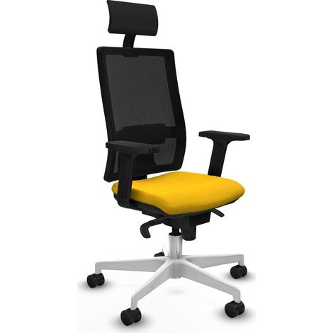 Piqueras y Crespo Chaise ergonomique jaune pour bureau (1/3)