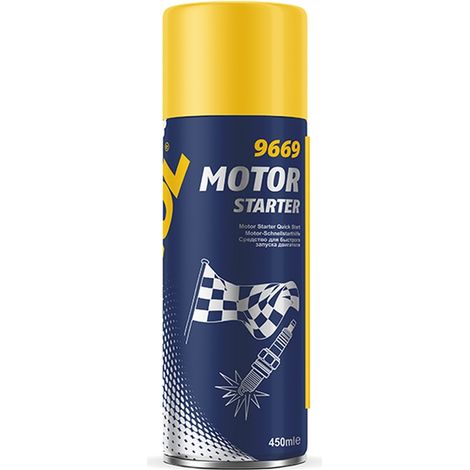 MANNOL AVVIAMENTO MOTORE (AVVIAMENTO AUTOMATICO - FACILITA L'AVVIAMENTO DEL MOTORE) SPRAY 450ML (9669) (12) (1/2)