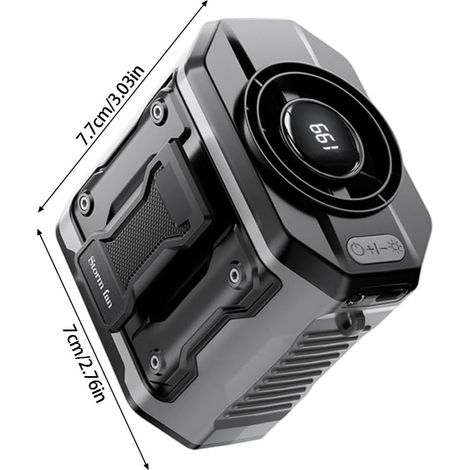 Ventilador Portátil con 199 Velocidades, Pantalla LED y Clip, Carga USB-C Silencioso – Ideal para Camping, Senderismo y Oficina (1/4)