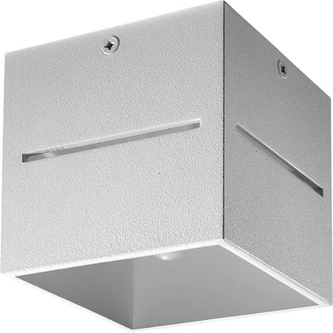 Deckenspot eckig grau Aufbau-Deckenstrahler Aufbauspot Flur, Lichteffekt, Aluminium, 1x G9, LxH 10x10 cm (1/5)
