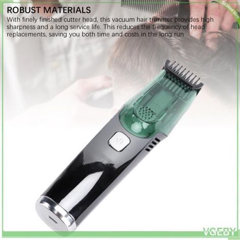 1 Tondeuse à cheveux sous vide, moteur silencieux, batterie lithium-ion 1400 mAh, kit de toilettage portable pour hommes (1/4)