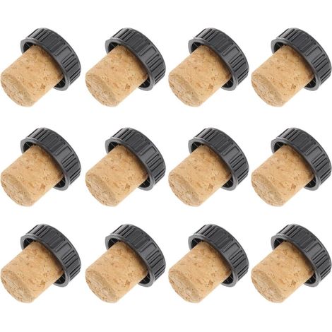 12 bouchons liège, bois, naturels pour bouteilles et bocaux (1/5)