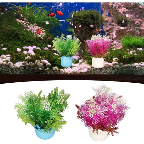 Décoration Aquarium Plantes Artificielles Lumineuses Faux Fleurs et Herbes pour Paysage Aquatique - AUTRES (1/5)