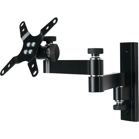 Support mural inclinable pour écran 33-76 cm (13-30") – Charge max 15 kg – Norme VESA 75x75/100x100 – Pivotant 180° – Speaka Professional (1/5)
