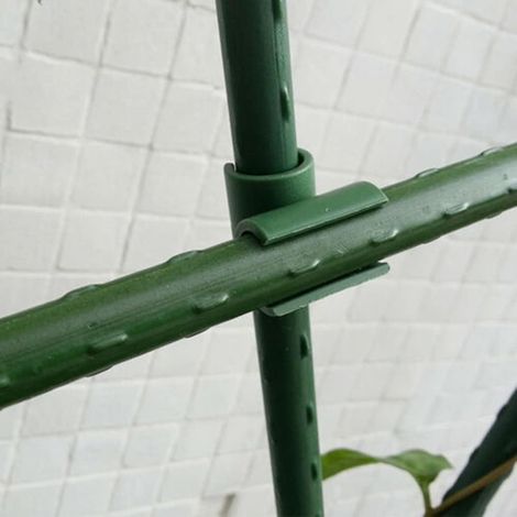 Lot de 50 clips de connexion pour treillis de plantes de jardin, clips de connecteur en plastique pour tige de cadre de jardin fixe, pour cage à tomates 11/16/20 mm (20 mm) (1/5)