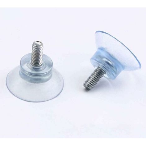6 Ventouse, Support fixation verre, PVC transparent 6x15mm, Accessoire organisation maison (1/5)