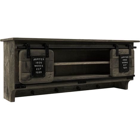 Wandgarderobe Mango 115x30x45 grau lackiert RAILWAY  259