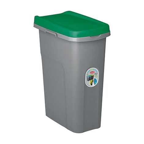 PATTUMIERA IMMONDIZIA ECO SYSTEM STEFANPLAST  VERDE LT 25 CM 39X24 H.CM 51