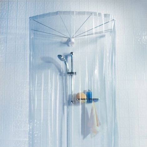 Rideaux de douche PEVA OMBRELLA 200x170cm Blanc Spirella