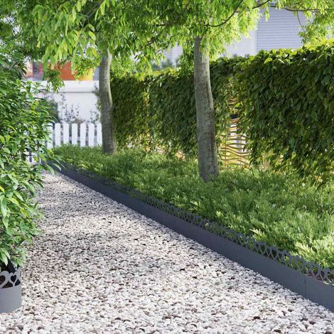 Rasenkanten 20 pcs Anthrazit 103 x 0,05 x 22 cm Stahl