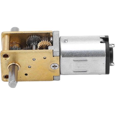 Moteur à engrenages à double arbre de sortie, réducteur à vis sans fin, couple élevé, brosse, pour machines, DC 12V, 200 tr/min (1/5)