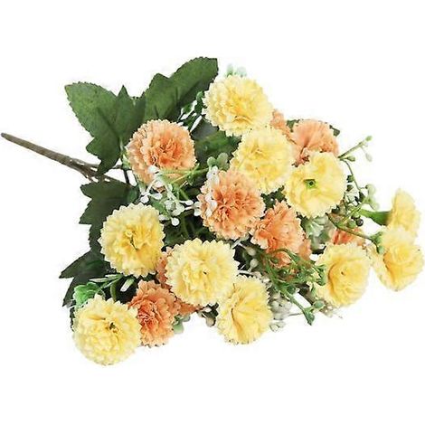 Œillets artificiels, 20 têtes, fleurs réalistes en soie, pour mariage, fête ou maisoncafé léger (1/5)
