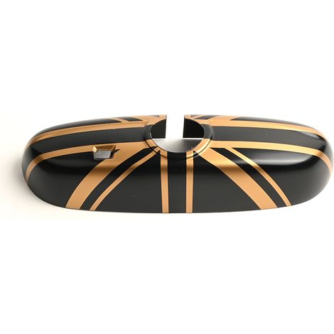 (Gold jack) compatible avec MINI Cooper JCW S One F54 F55 F56 F60 Countryman, coque de rétroviseur intérieur Union Jack, autocollants et accessoires de voiture (1/5)