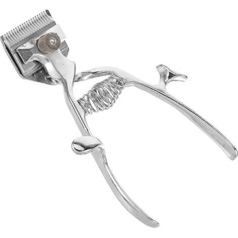 Altmodische, manuelle Haarschneidemaschine, nicht-elektrische Friseurschere aus Edelstahl. – Silber (1/4)