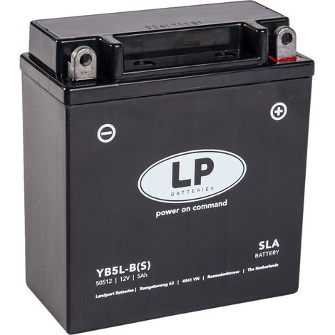 BATTERIA LANDPORT YB5-3 (MS LB5-3) (SLA) 12V 5AH 119X59X130 (12N5-3B) SENZA MANUTENZIONE - A ACQUA (12) = YB5LB(S) L, YB5-LB (S)