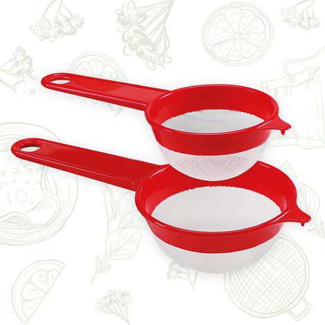 COSMOPLAST 2 colini da cucina diametro 8 e 10 cm rete fine in Nylon 100 Made
