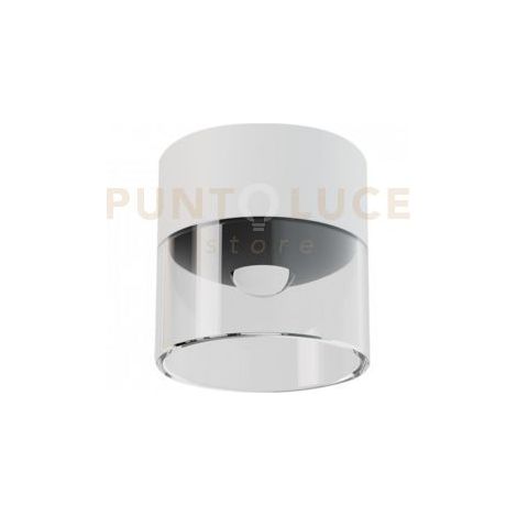 S214 Faretto  bianco  a led 10W 3000K 720LM d.8cm in alluminio e acrilico