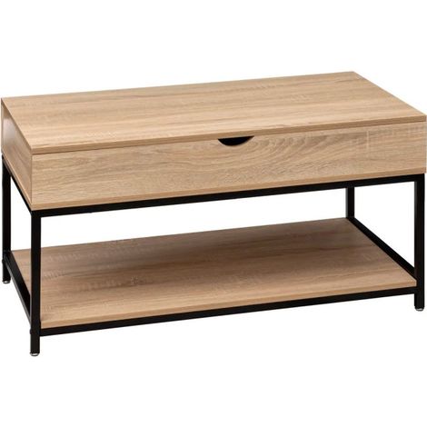 Table Basse Relevable "Aliaj" 95cm Naturel (1/5)