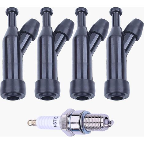 4 Capuchons Bougie Allumage Noir Résine Phénolique Fixation Filetée Sécure Moteurs Thermiques Honda GX Série Remplacement (1/5)