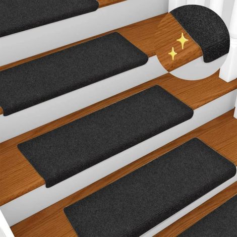 Lot de 5 Protection d'escalier, antidérapant et Autocollant - Tapis d'escalier pour intérieur,Naturel Tapis Marche escalier,Marchette escalier Anti Derapant escalier