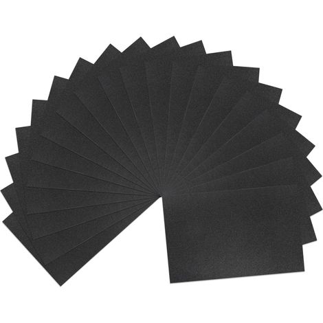 20pcs Papier De Verre 80 Grain 18 x 12 Pouce Support Impermeable Carbure De Silice Abrasif Feuilles De Ponçage Humide Sec Pour Finition Bois, Ponçage Métal, Polissage Automobile (1/5)