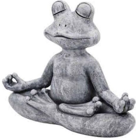 Grenouille méditante Grenouille méditante Décoration extérieure Statue de jardin Ornements en résine Conception de jardin de cour