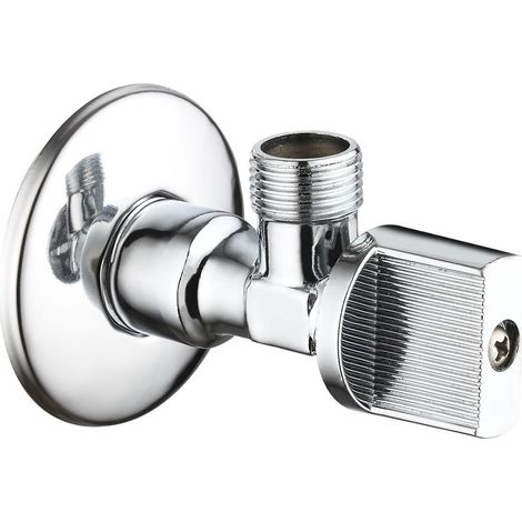 Válvula de escuadra ½ x 3/8 pulg, cuerpo de latón cromado, 2 uds