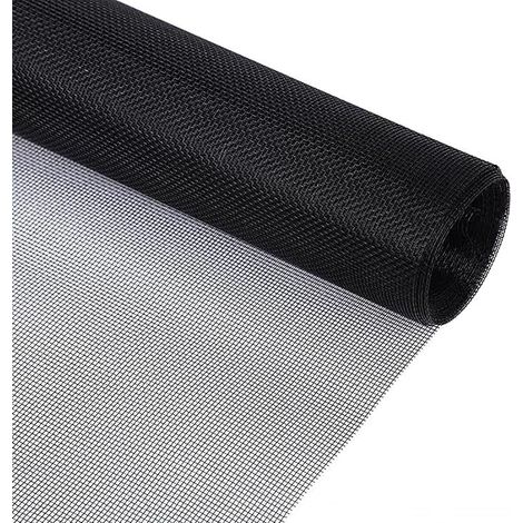 Mosquitera de gasa de 1x10 m, resistente a los rayos UV, para despensa, para puertas, cortinas y ventanas - Negra (1/5)