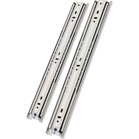 Glissières tiroir robustes 400mm, Coulisse de tiroir à roulement à billes à extension complète Rail, Capacité de charge 68 kg 1 paire