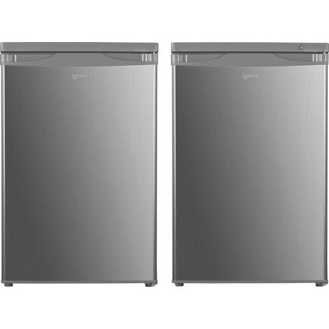 Igenix Freestanding Under Counter Larder Fridge & Freezer Set, Silver IGFRX/PACK (1/2)