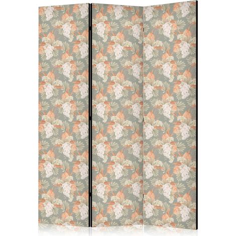 Paravent artgeist Fleurs et Feuilles Exotiques pliable 135x172 cm