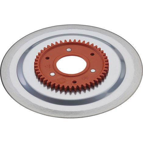 Ritter Schinken- und Aufschnittmesser Standard orange aus Edelstahl – Ersatzteil für Ritte Allesschneider, glatte Schneidkante für hauchdünne Scheiben (1/4)
