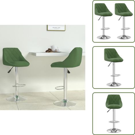Tabourets de bar lot de 2 vert foncé velours - Tabouret De Bar - Chaise De Comptoir - Tabourets De Bar - Meubles De Cuisine - Mobilier Design (1/5)