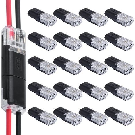 Set di connettori per cavi bipolari H2, connettori rapidi, contatti in nylon, bassa tensione, per hobbisti, modello H2 2P (1/5)