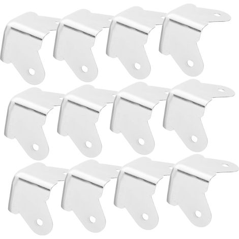 12 protège-coins pour meubles - fer - argenté - pour meubles (1/5)