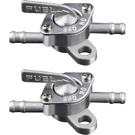 2pcs interrupteurs de robinet d'essence, robinet de carburant, robinet d'essence, fermeture interrupteur à huile 6mm, en ligne pétrole, universel pour 50cc 70cc 90cc 100cc 110cc Quad Dirt Bike ATV (1/5)