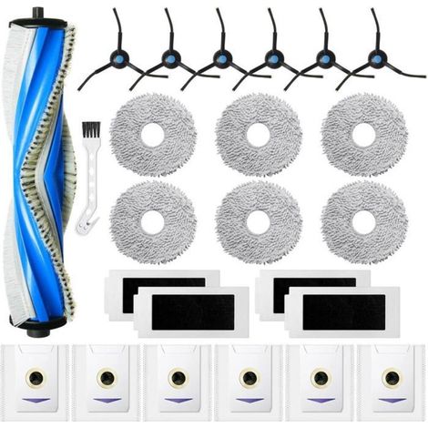 24 Kit D'Accessoires Pour Deebot T30 Pro Omni/T30 Omni Robot Aspirateur : 1 Brosse Principale, 6 Brosses Latérales, 4 Hepa [BLE638] (1/5)