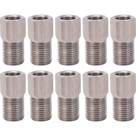 Tuyau Hydraulique de Frein de Vélo, 10 Pièces 8mm Acier Inoxydable Argent, Système de Freinage Hydraulique, Kit Réparation pour Cyclistes et Ateliers de Vélo (1/5)