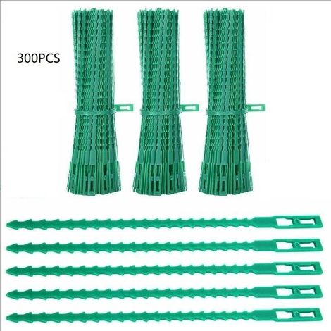 Packung mit 300 Pflanzenbindern, 17 cm lange, verstellbare Gartenbinder, flexible Kunststoff-Gartenbinder, Tomatenbinder für Gartendraht zur Unterstützung von Pflanzen